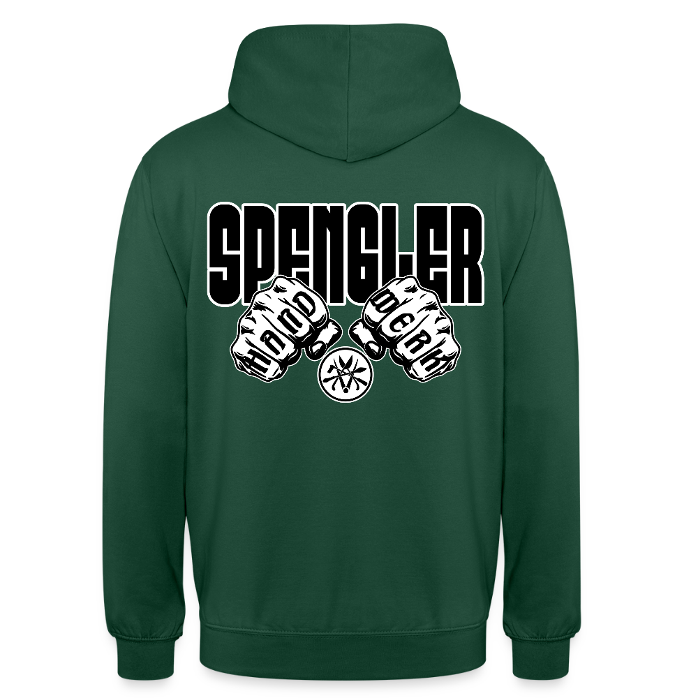 Unisex Hoodie "Spengler" (beidseitig bedruckt) Flaschengrün Unisex Hoodie