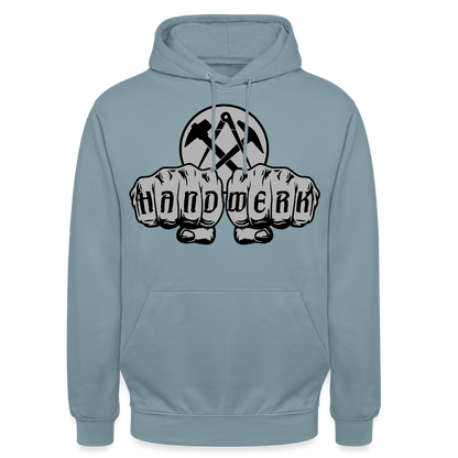 Unisex Hoodie "Dachdecker" Nebelblau Unisex Hoodie
