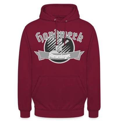 Unisex Hoodie "Fliesenleger" Bordeaux Unisex Hoodie