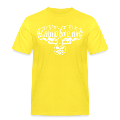 Männer Workwear T-Shirt "Schlosser" Gelb Männer Workwear T-Shirt