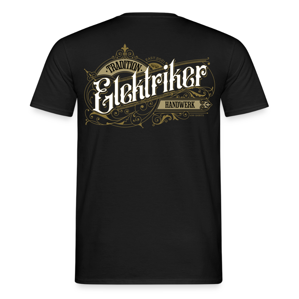 Unisex T-Shirt "Elektriker"-Nostalgie Schwarz Männer T-Shirt {{ color }}