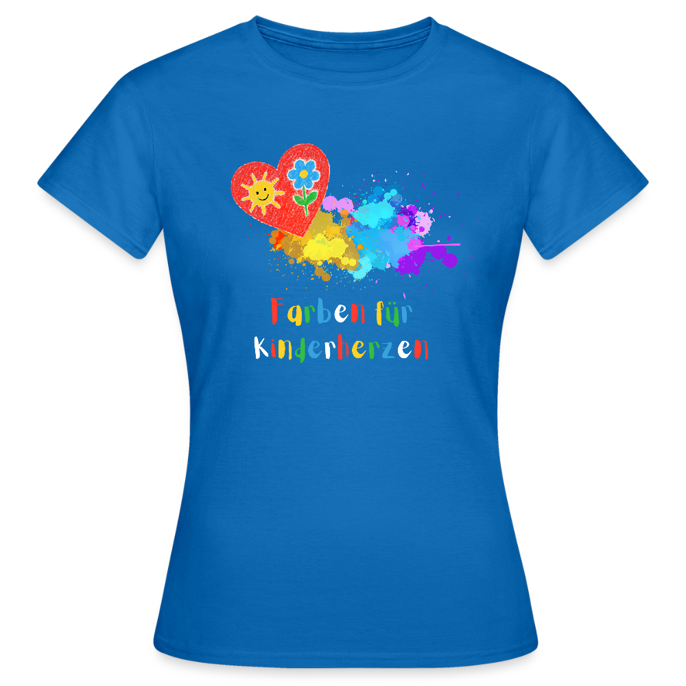 Frauen T-Shirt "Farben für Kinderherzen" Royalblau Frauen T-Shirt