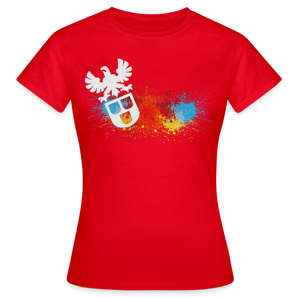 Frauen T-Shirt "Splash-Maler" Rot Frauen T-Shirt