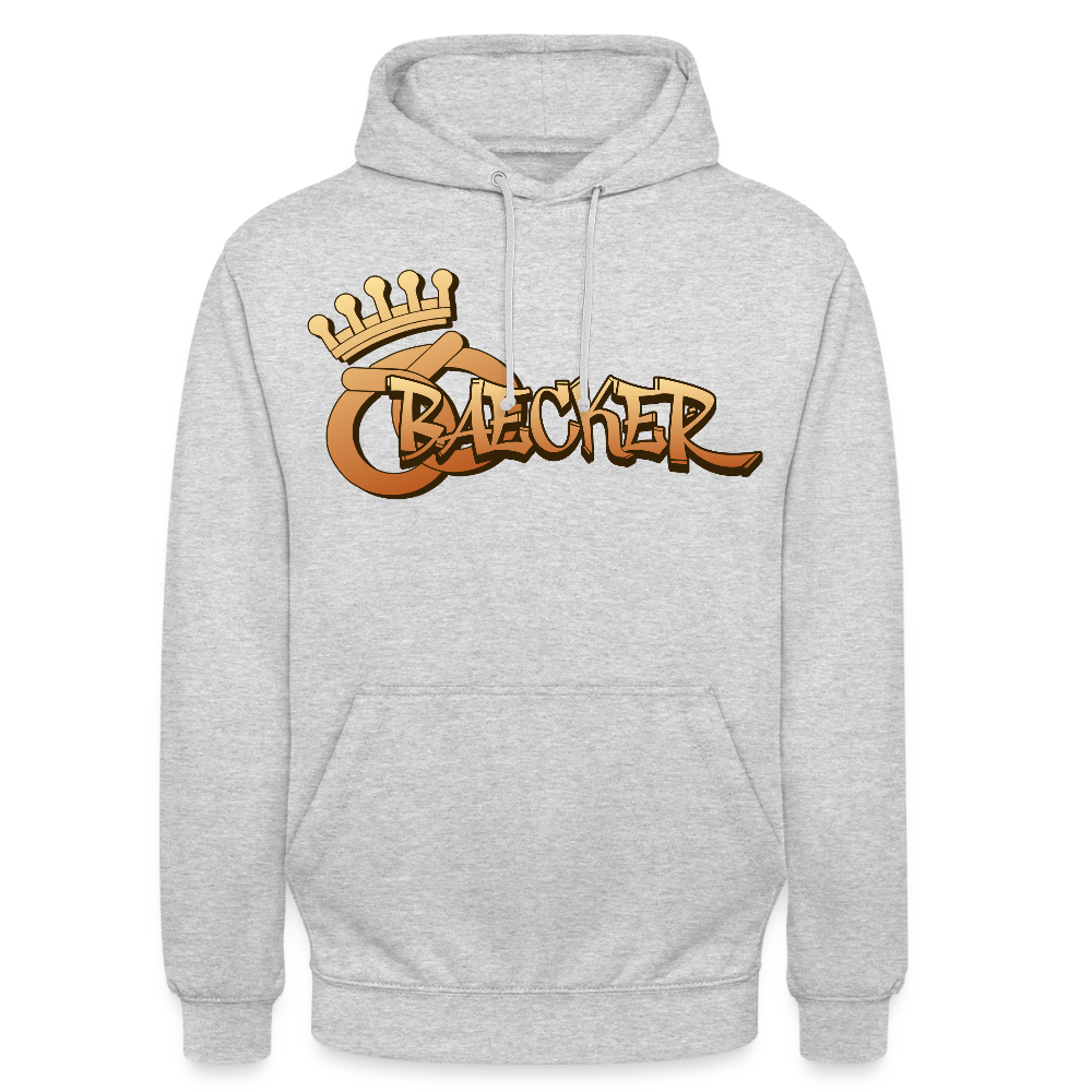 Unisex Hoodie "Bäcker" Hellgrau meliert Unisex Hoodie