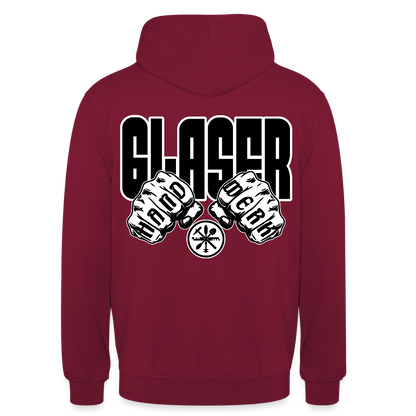 Unisex Hoodie "Glaser" (beidseitig bedruckt) Bordeaux Unisex Hoodie