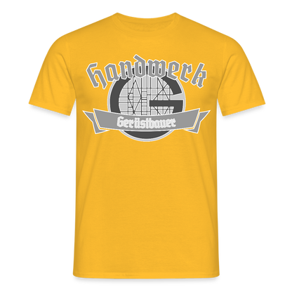 Unisex T-Shirt "Gerüstbauer" Gelb Männer T-Shirt