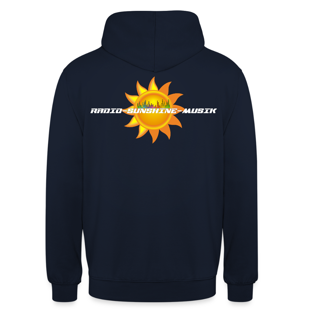 Unisex Hoodie "Radio-Sunshine-Musik" (beidseitig bedruckt) Navy Unisex Hoodie
