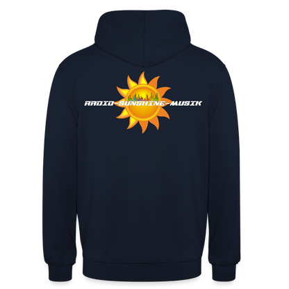 Unisex Hoodie "Radio-Sunshine-Musik" (beidseitig bedruckt) Navy Unisex Hoodie