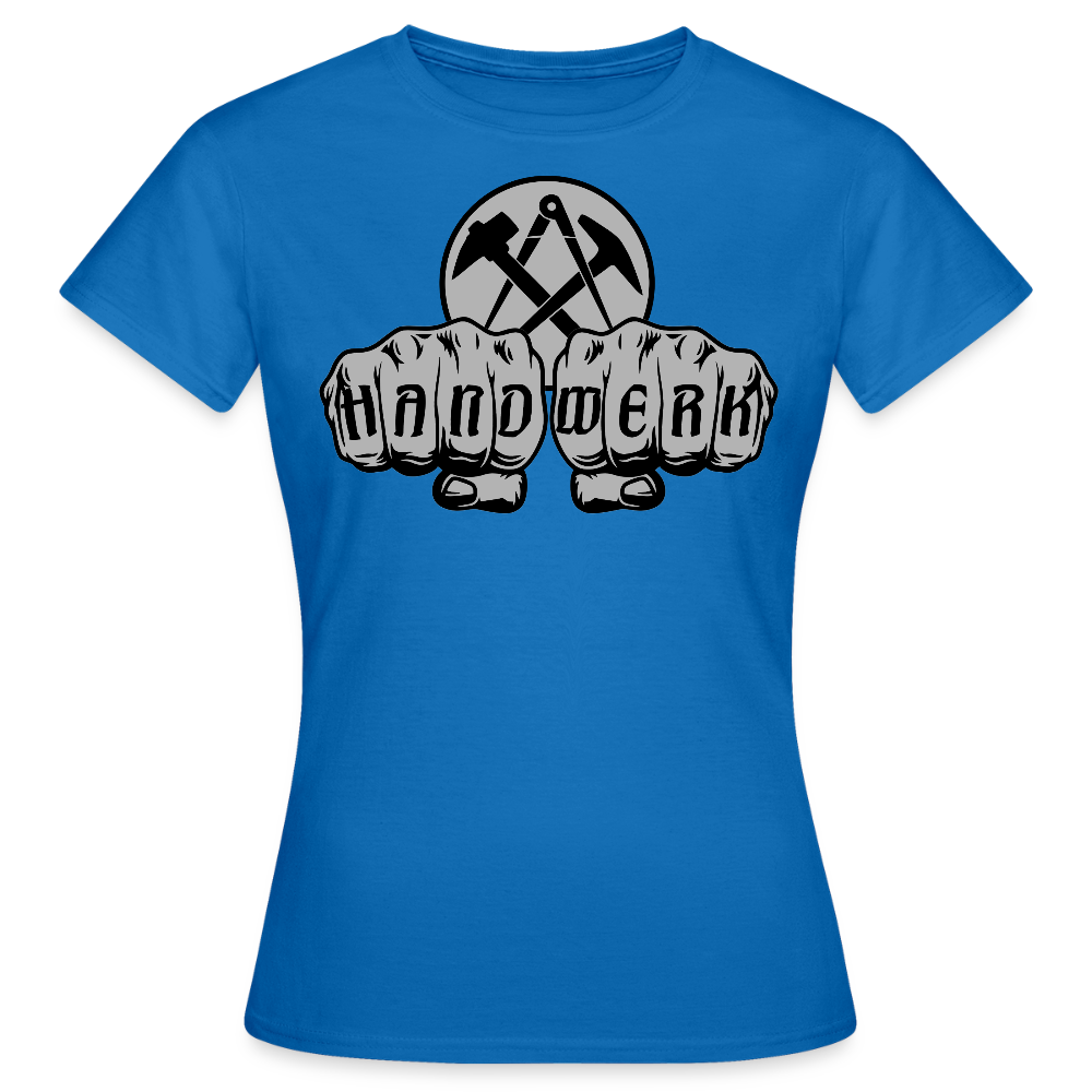 Frauen T-Shirt "Dachdecker" Royalblau Frauen T-Shirt