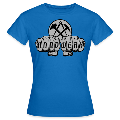 Frauen T-Shirt "Dachdecker" Royalblau Frauen T-Shirt