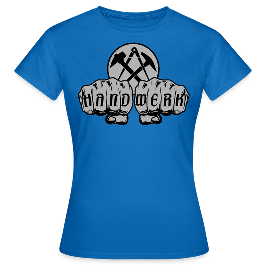 Frauen T-Shirt "Dachdecker" Royalblau Frauen T-Shirt
