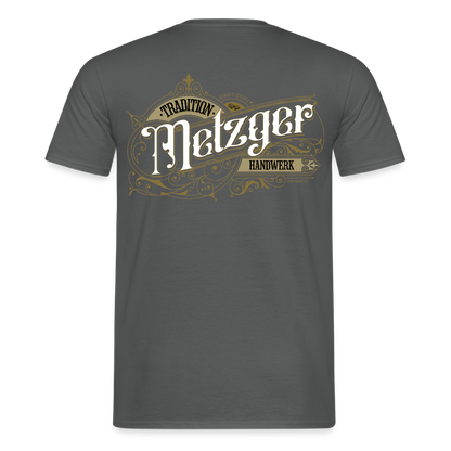Unisex T-Shirt "Metzger" Nostalgie Handwerk Anthrazit Männer T-Shirt