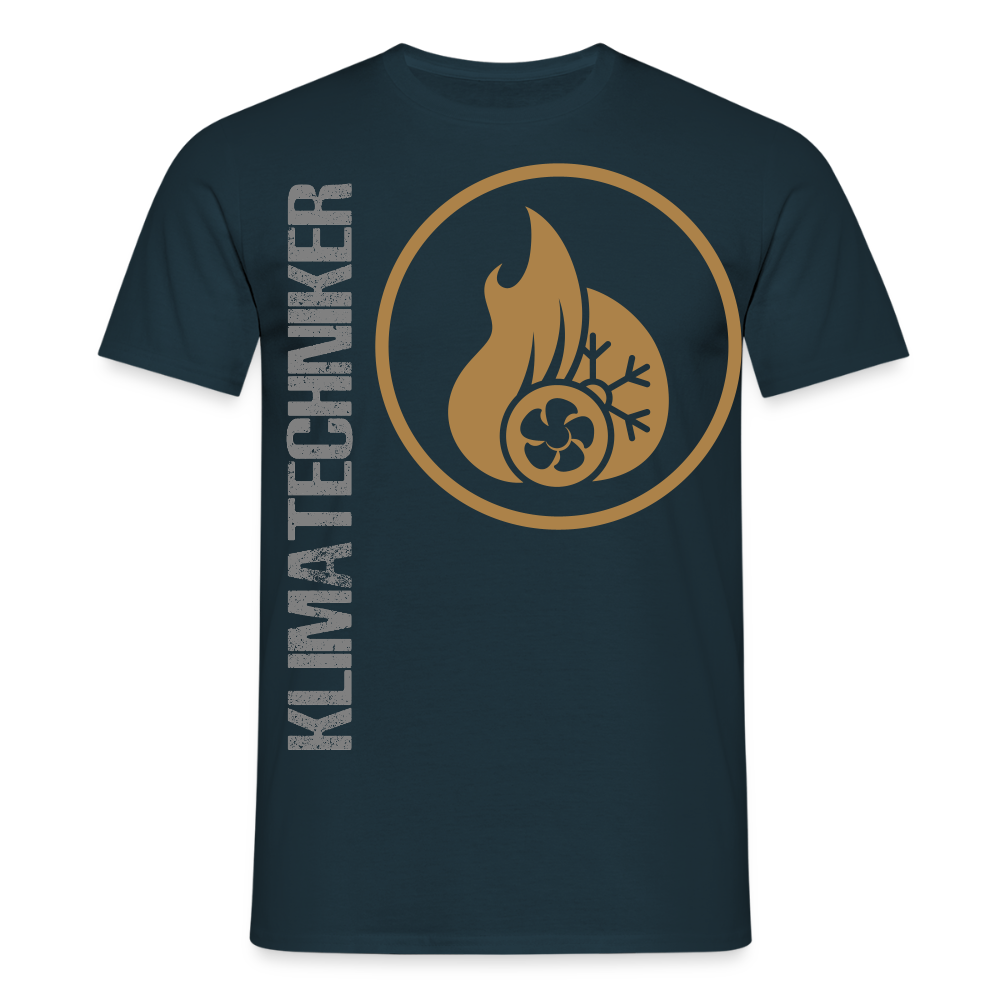 Unisex T-Shirt "Klimatechniker" Navy Männer T-Shirt