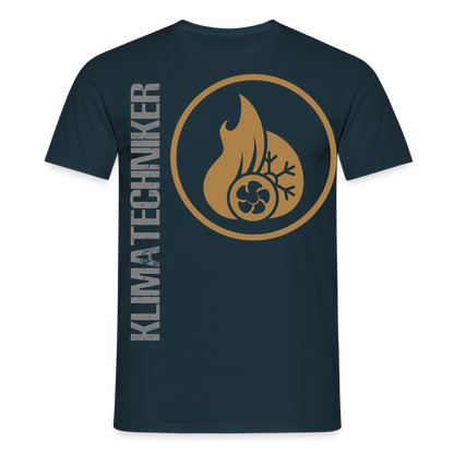 Unisex T-Shirt "Klimatechniker" Navy Männer T-Shirt