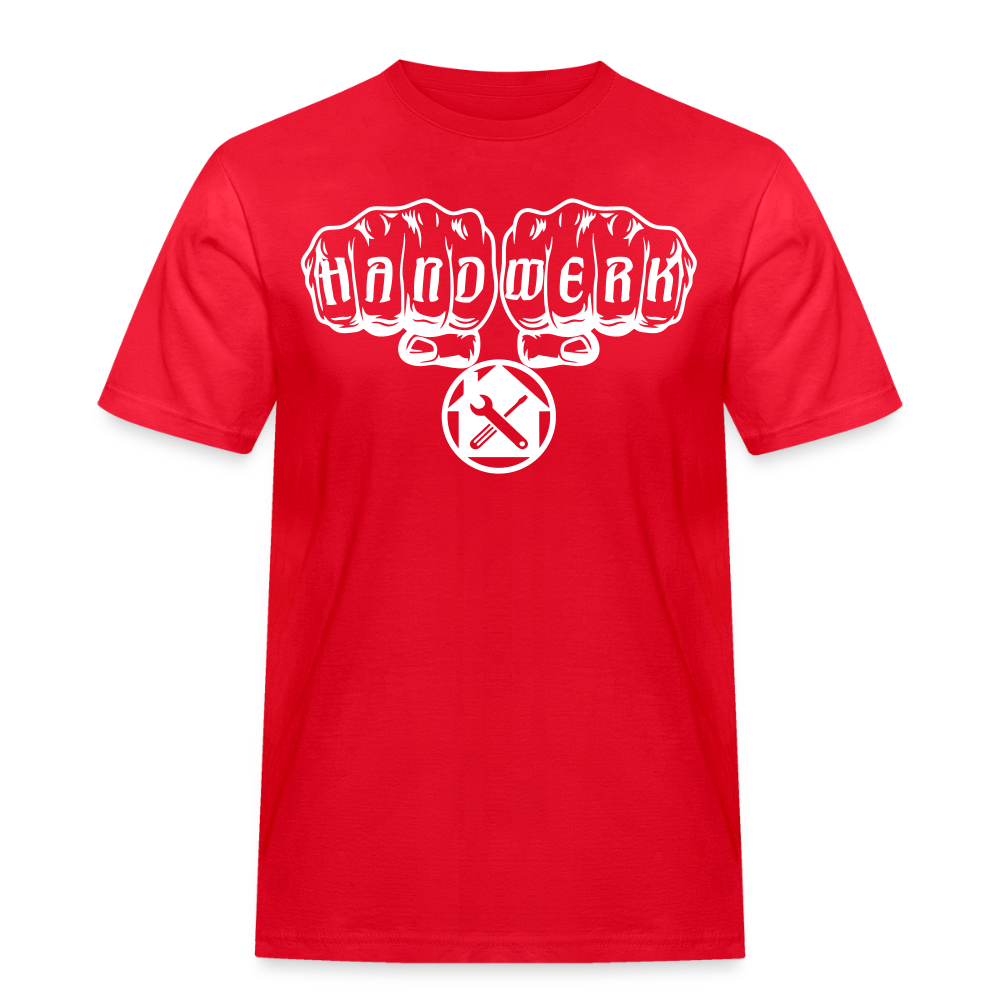 Männer Workwear T-Shirt "Hausmeister" Rot Männer Workwear T-Shirt