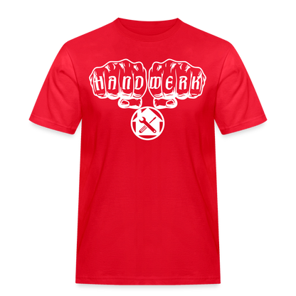 Männer Workwear T-Shirt "Hausmeister" Rot Männer Workwear T-Shirt