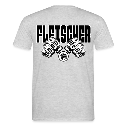 Unisex T-Shirt "Fleischer" (beidseitig bedruckt) Grau meliert Männer T-Shirt