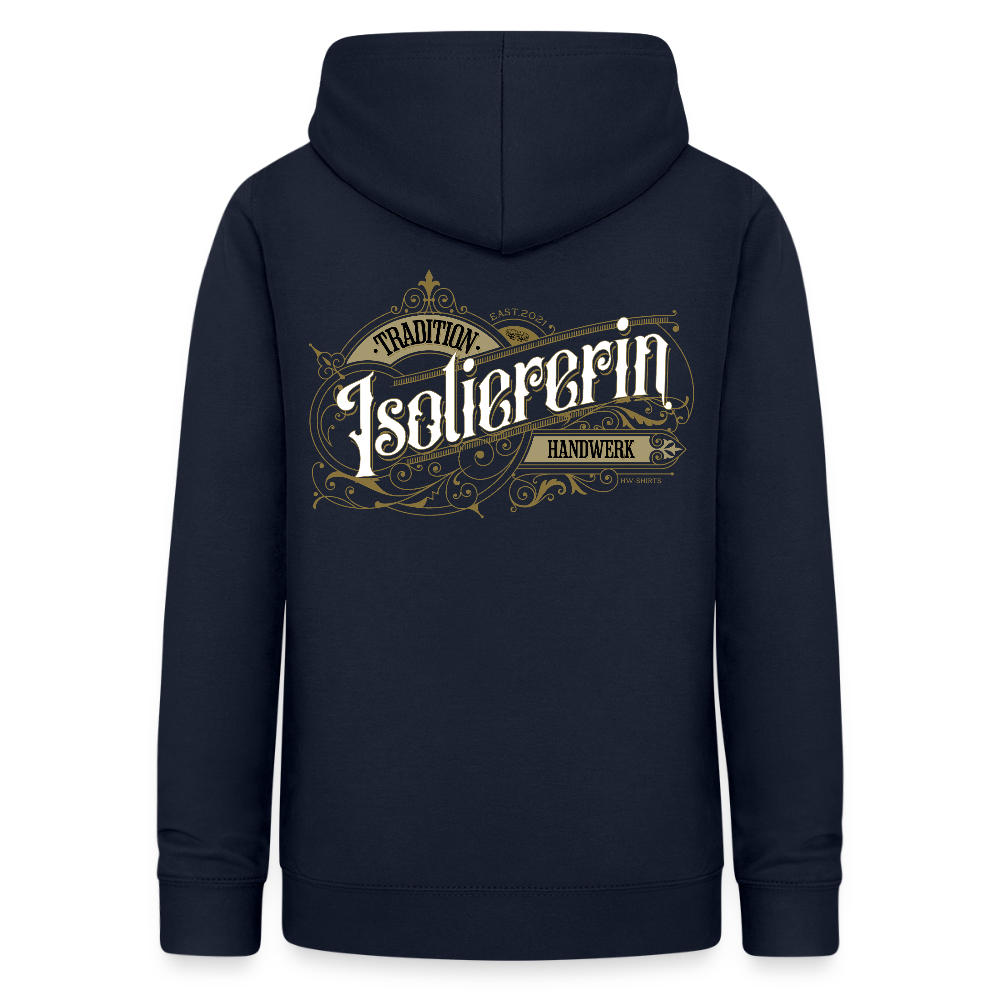 Frauen Hoodie "Isoliererin" Nostalgie Handwerk Navy Frauen Hoodie
