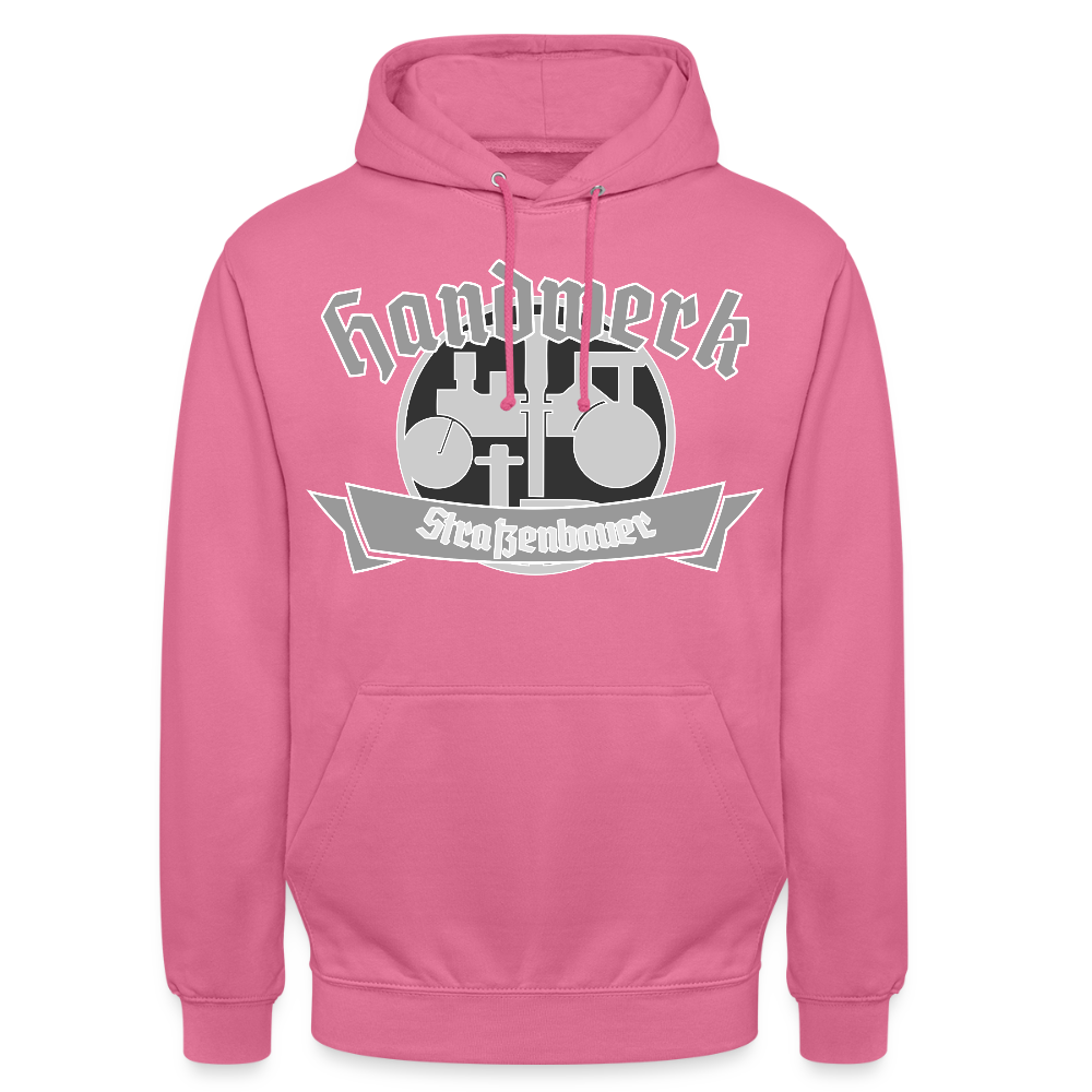 Unisex Hoodie "Strassenbauer" Pink Unisex Hoodie