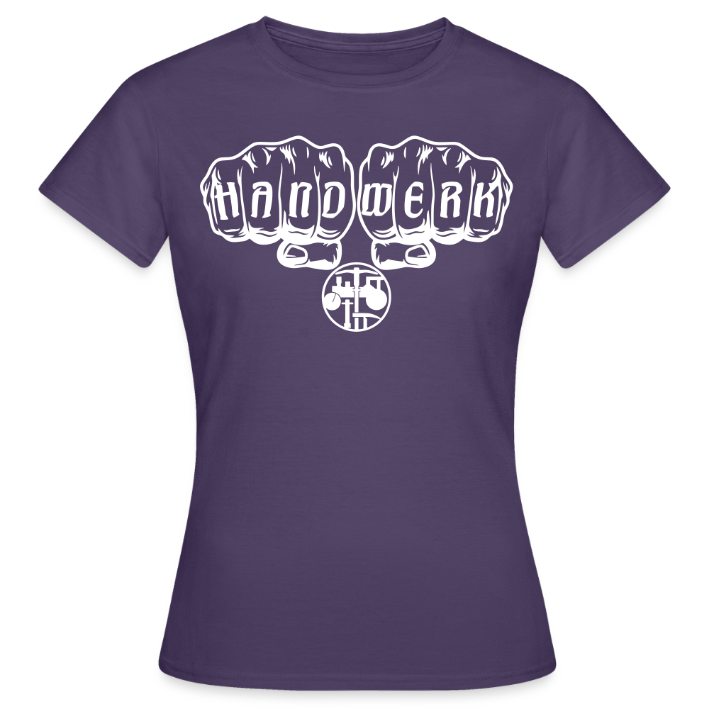 Frauen T-Shirt "Strassenbauer" Dunkellila Frauen T-Shirt