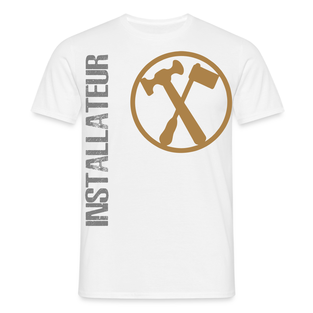 Unisex T-Shirt "Installateur" Weiß Männer T-Shirt