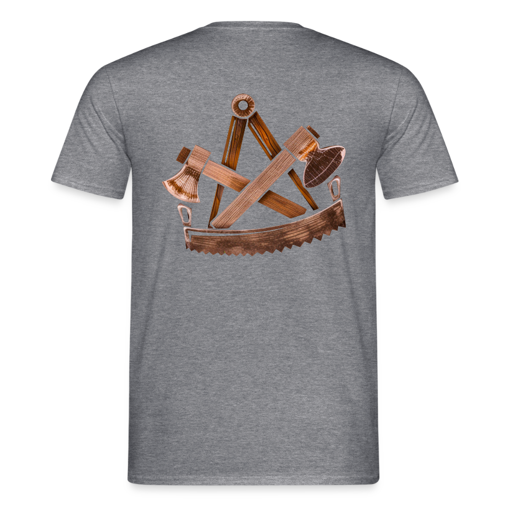 Unisex T-Shirt "Zimmermann" (beidseitig bedruckt) Graphit meliert Männer T-Shirt