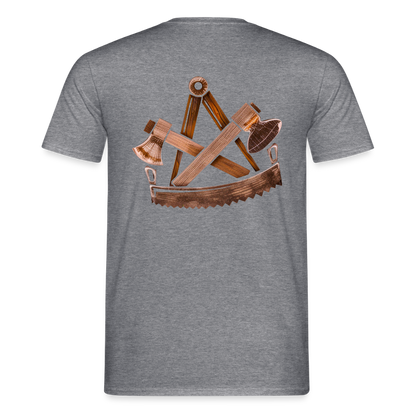 Unisex T-Shirt "Zimmermann" (beidseitig bedruckt) Graphit meliert Männer T-Shirt