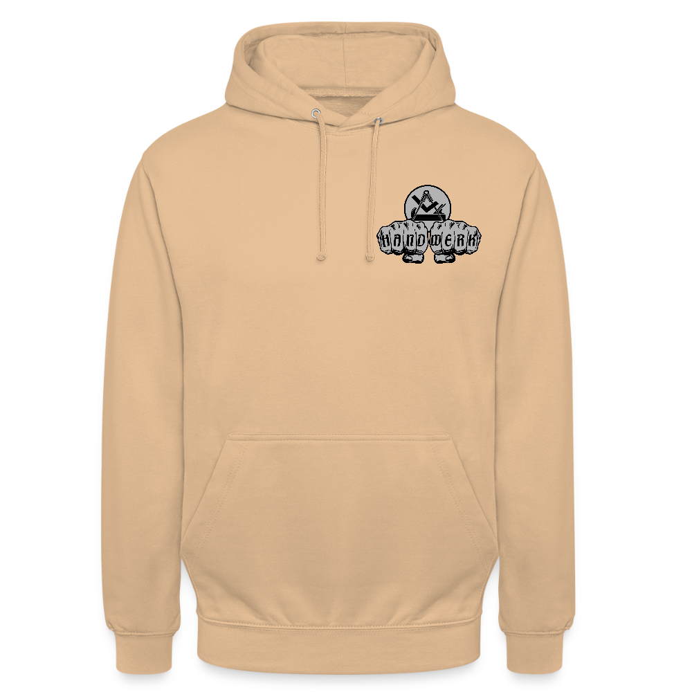 Unisex Hoodie "Schreiner/Tischler" beidseitig bedruckt Pfirsich Unisex Hoodie
