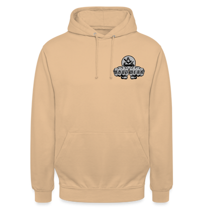 Unisex Hoodie "Schreiner/Tischler" beidseitig bedruckt Pfirsich Unisex Hoodie