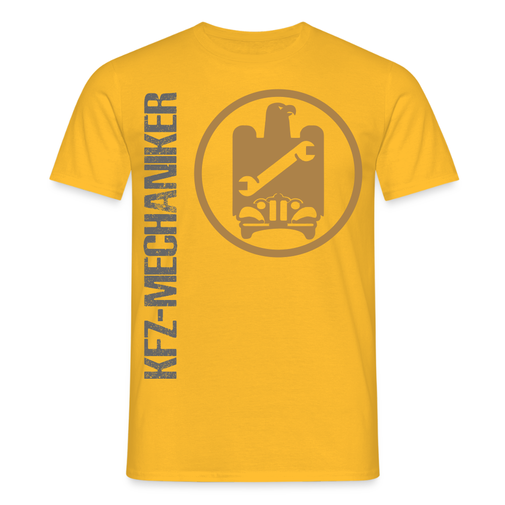 Unisex T-Shirt "KFZ-Mechaniker" Gelb Männer T-Shirt