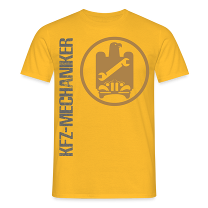 Unisex T-Shirt "KFZ-Mechaniker" Gelb Männer T-Shirt