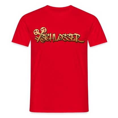 Unisex T-Shirt "Schlosser" Rot Männer T-Shirt