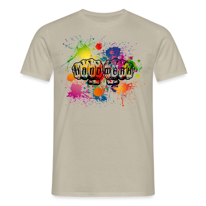 Unisex T-Shirt "Handwerk-Farbklecks" Sandbeige Männer T-Shirt