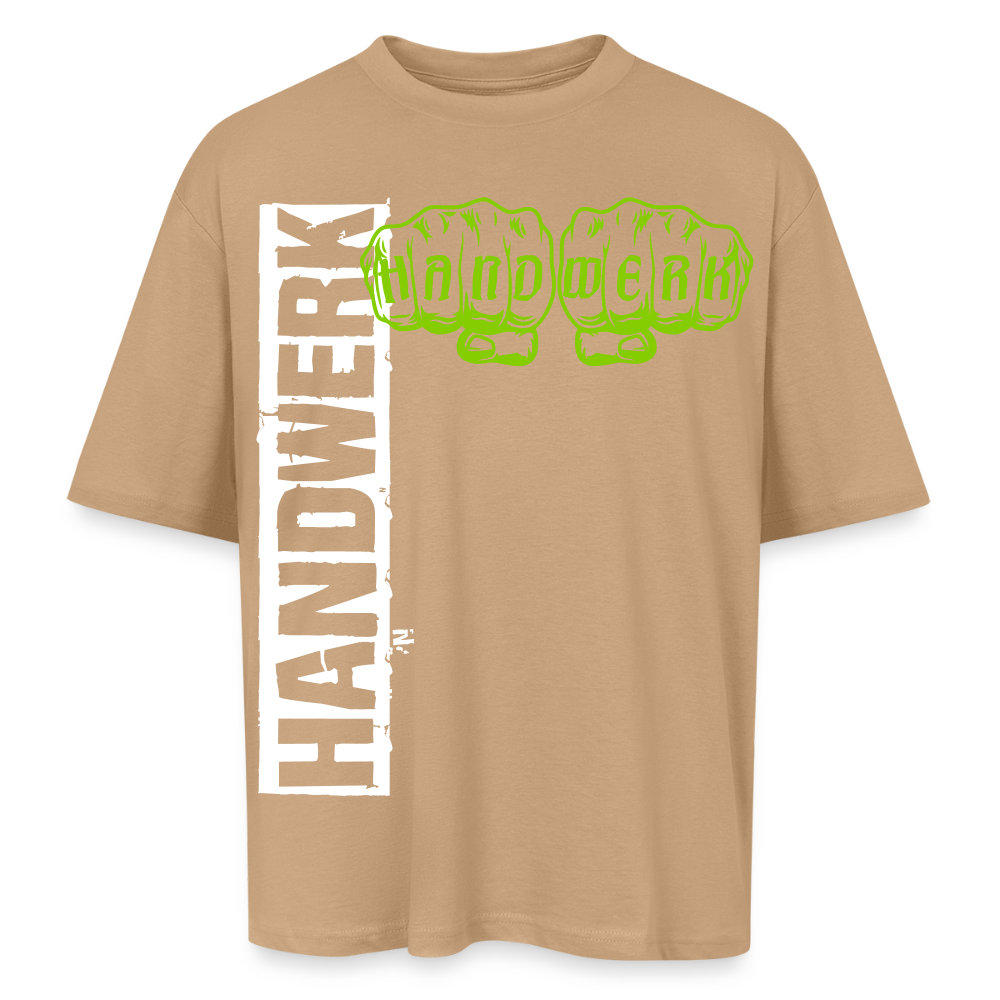 Oversized Unisex T-Shirt "Handwerk" Beige Oversized Unisex T-Shirt