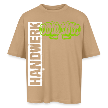 Oversized Unisex T-Shirt "Handwerk" Beige Oversized Unisex T-Shirt