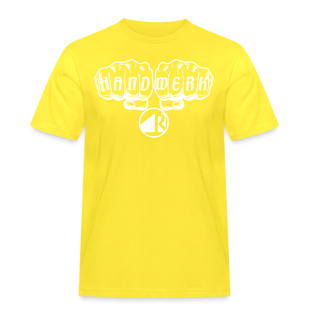Männer Workwear T-Shirt "Raumausstatter" Gelb Männer Workwear T-Shirt