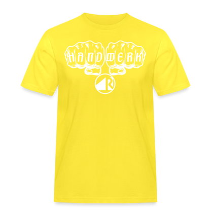 Männer Workwear T-Shirt "Raumausstatter" Gelb Männer Workwear T-Shirt