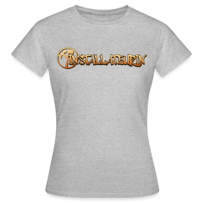 Frauen T-Shirt "Installateurin" Grau meliert Frauen T-Shirt