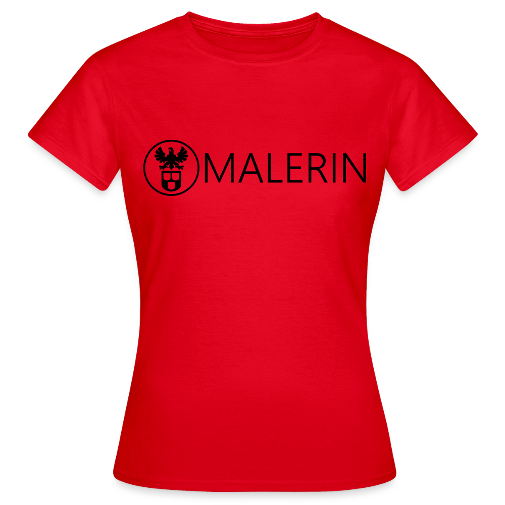 Frauen T-Shirt "Malerin" Rot Frauen T-Shirt