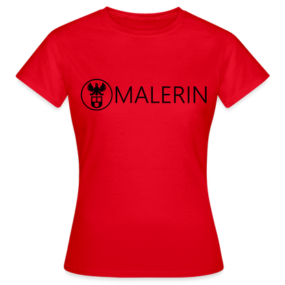 Frauen T-Shirt "Malerin" Rot Frauen T-Shirt