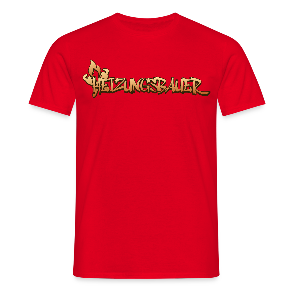 Unisex T-Shirt "Heizungsbauer" Rot Männer T-Shirt
