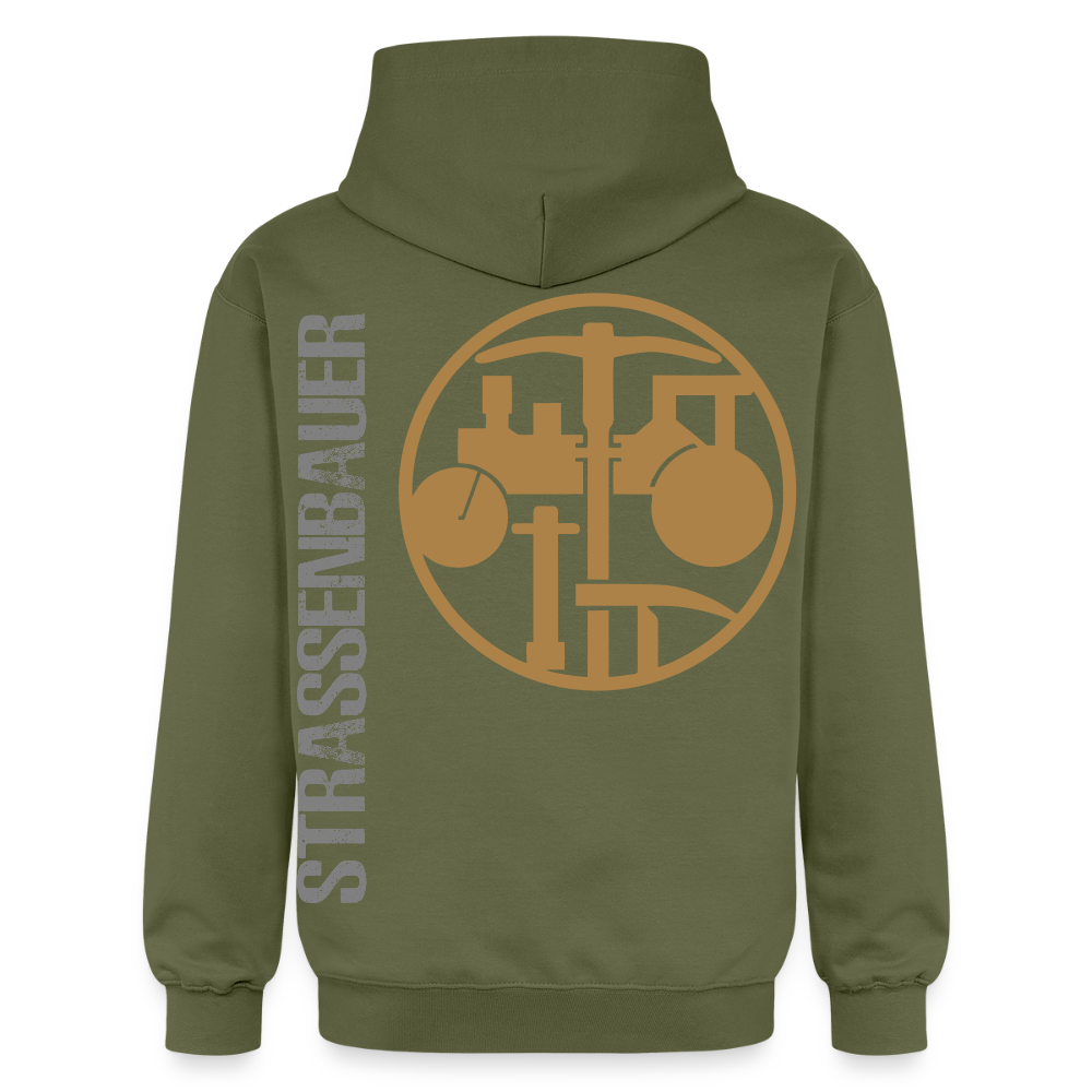 Gildan Unisex Softstyle® "Strassenbauer" Militärgrün Gildan Unisex Softstyle® Midweight Hoodie