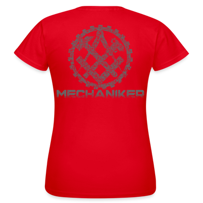 Frauen T-Shirt "Mechaniker" Rot Frauen T-Shirt