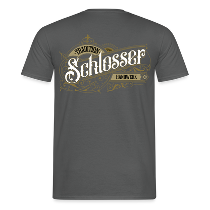 Unisex T-Shirt "Schlosser" Nostalgie Handwerk Anthrazit Männer T-Shirt