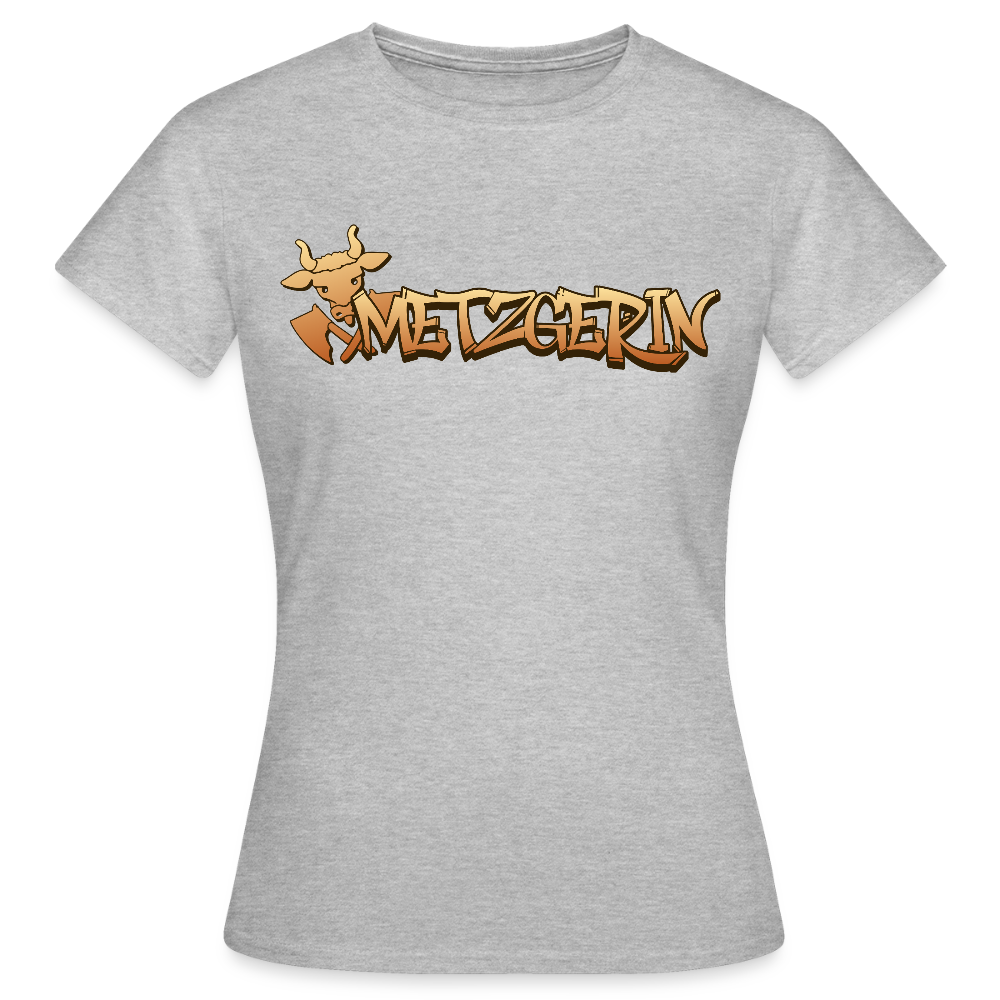 Frauen T-Shirt "Metzgerin" Grau meliert Frauen T-Shirt