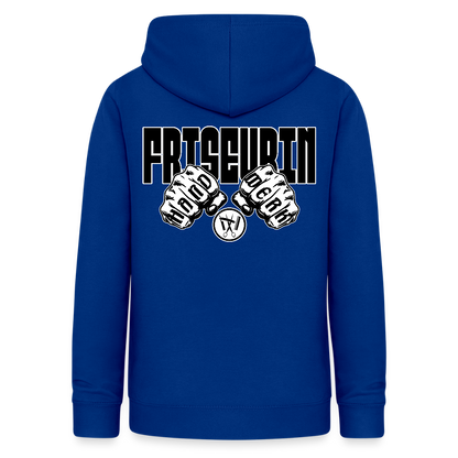 Frauen Hoodie "Friseurin" (beidseitig beruckt) Royalblau Frauen Hoodie