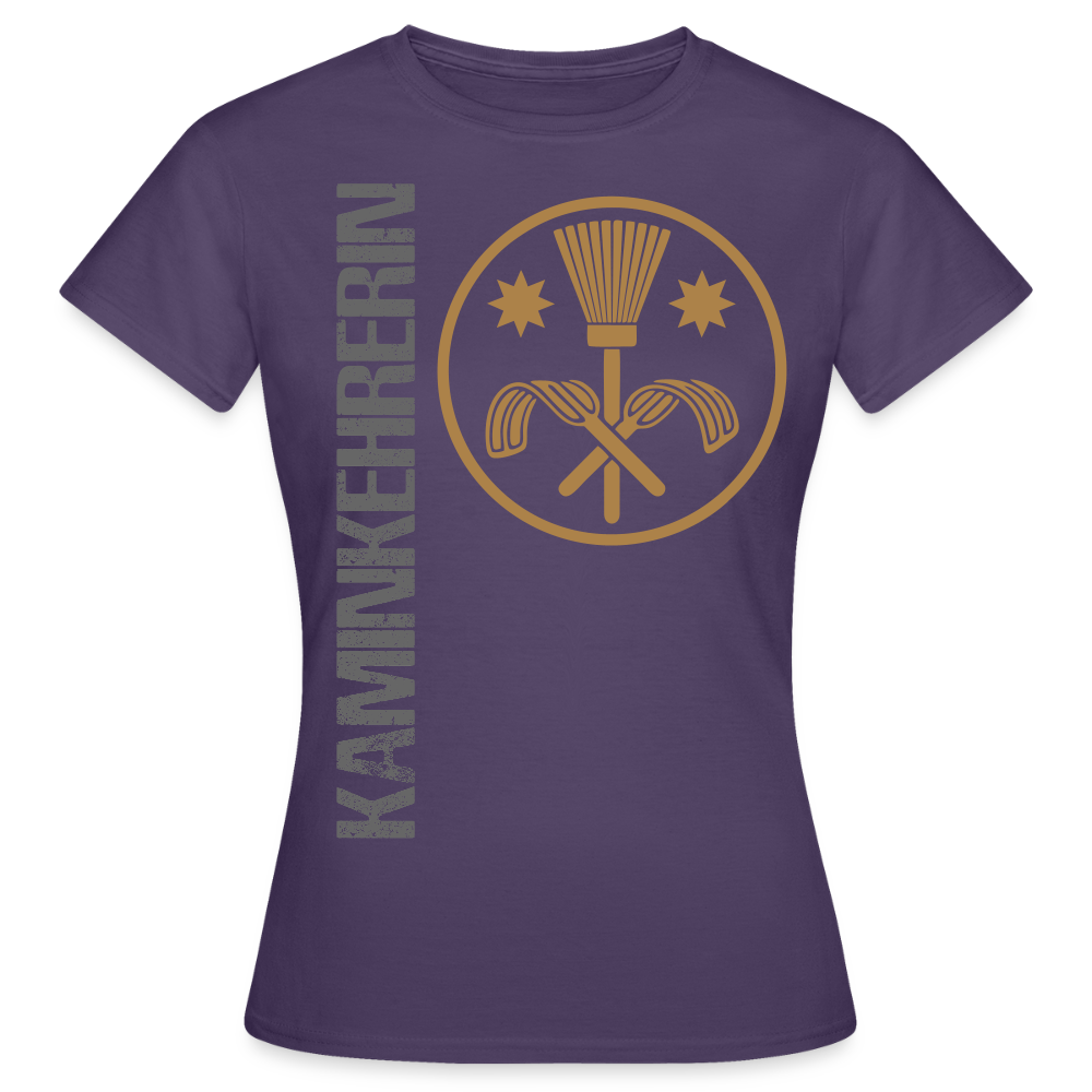 Frauen T-Shirt "Kaminkehrerin" Dunkellila Frauen T-Shirt