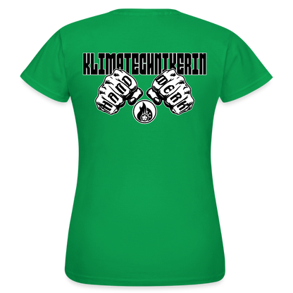 Frauen T-Shirt "Klimatechnikerin" (beidseitig bedruckt) - Kelly Green