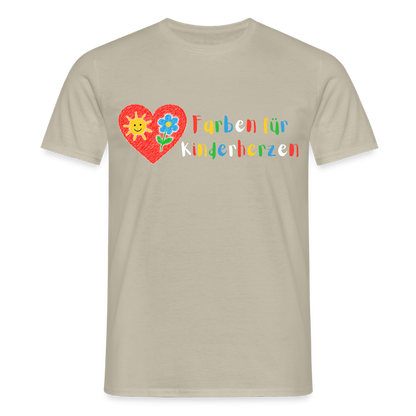 Unisex T-Shirt "Farben für Kinderherzen" Sandbeige Männer T-Shirt