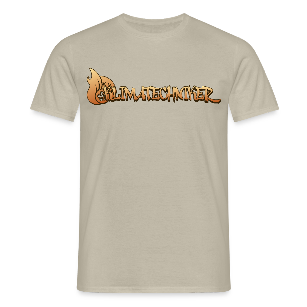 Unisex T-Shirt "Klimatechniker" Sandbeige Männer T-Shirt